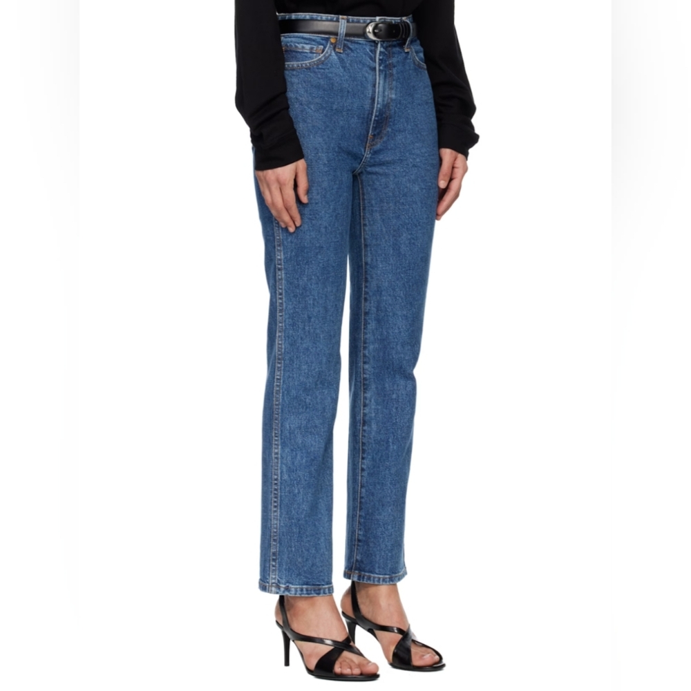 Khaite Blue Abigail Stretch Jeans - Size 31 - Pristine Condition - Picture 4 of 8